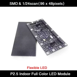 Panneau d'affichage LED HD Flexible d'intérieur P2.5 SMD, 240x120mm-96x48 Pixels, Module d'affichage vidéo pour la publicité