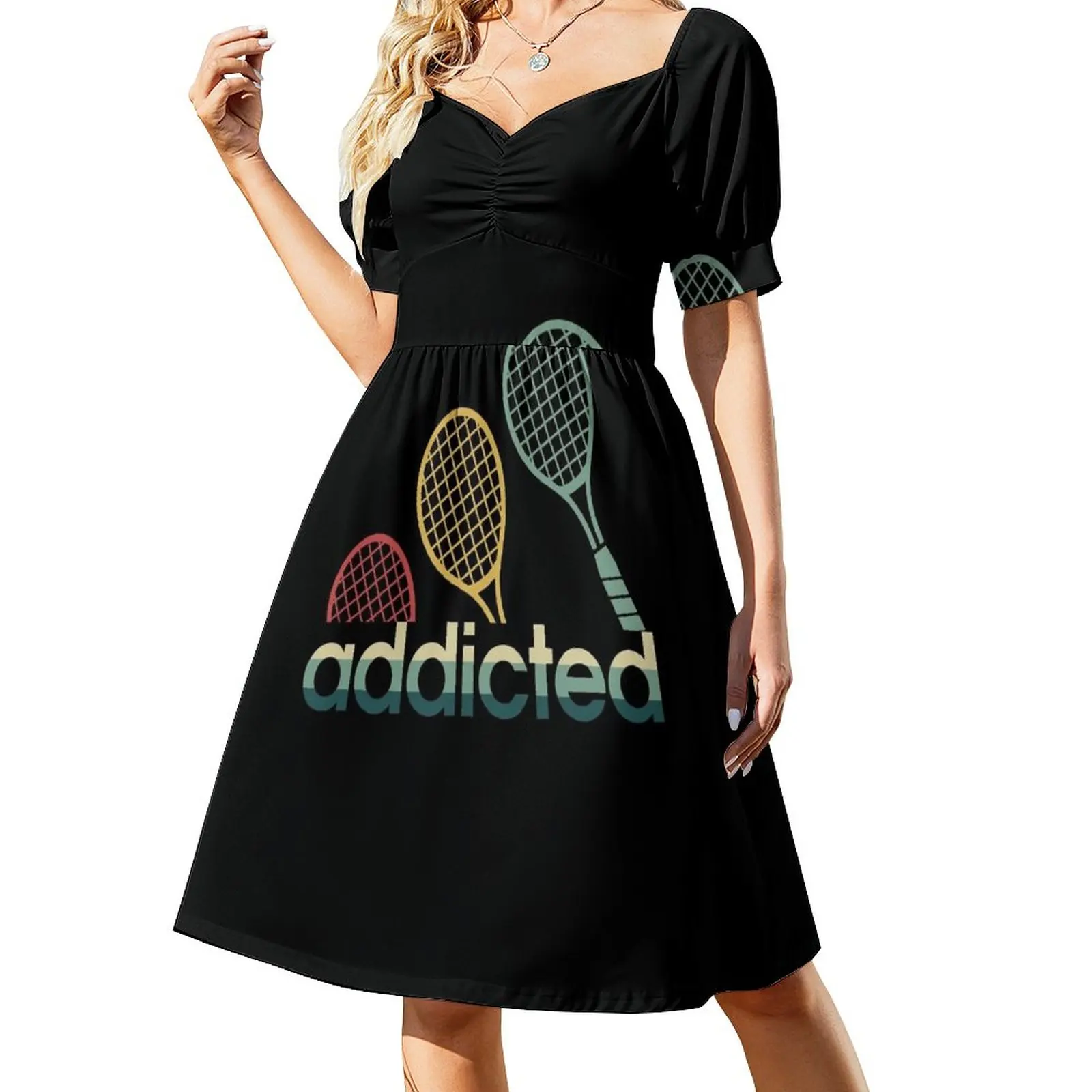 

Tennis addicted vintage Sleeveless Dress party dress women elegant luxury Bridesmaid dress woman