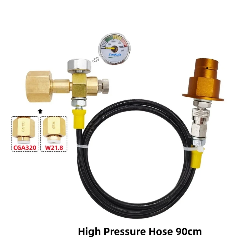 Soda Line to External CO2 Tank Carbon Dioxide Bottle for Sodastream Terra DUO Art Quick Connect  Maker Sparkling Water Adapter