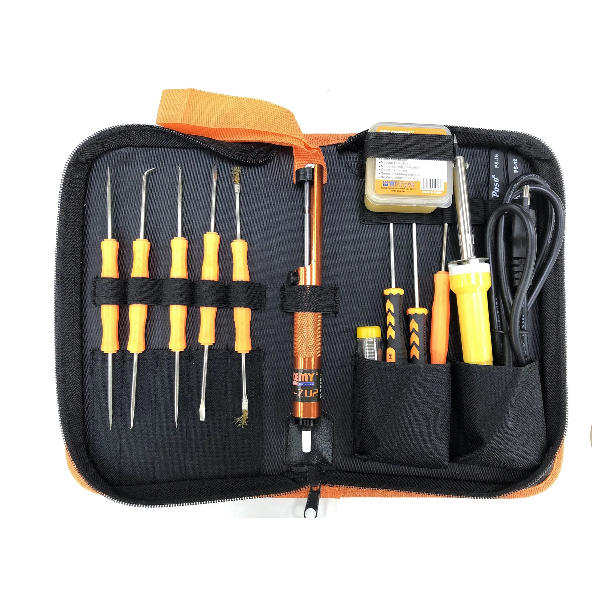 14 in 1 repair tool set, ferrochrome welding tool, with canvas kit