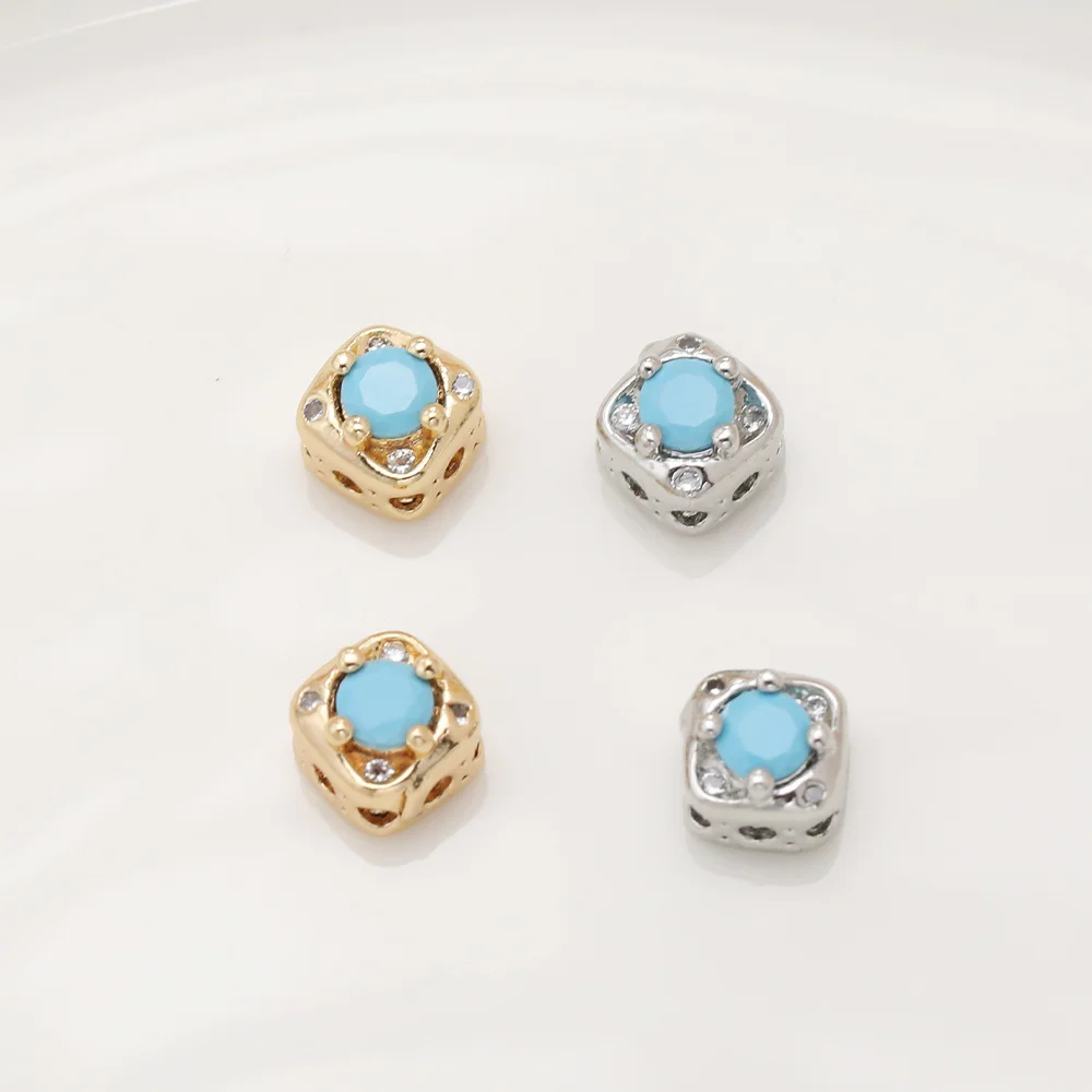 

Cordial Design 50Pcs 6*6MM Jewelry Accessories/Copper Septal Beads/Hand Made/Copper/CZ Rhinestone Spacers/DIY Making #195083