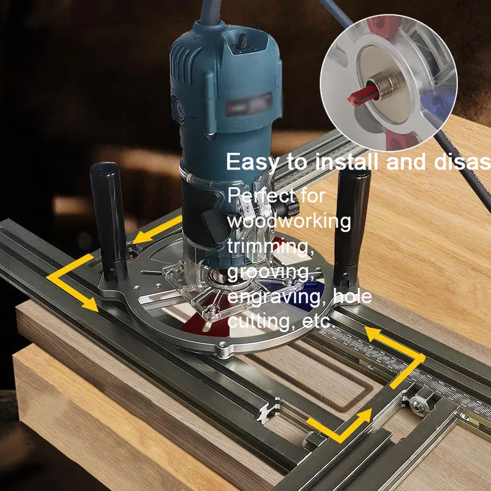 

Woodworking Rail Guide System Trimming Machine Milling Slot Engraving Guide Rail Auxiliary Guide Track