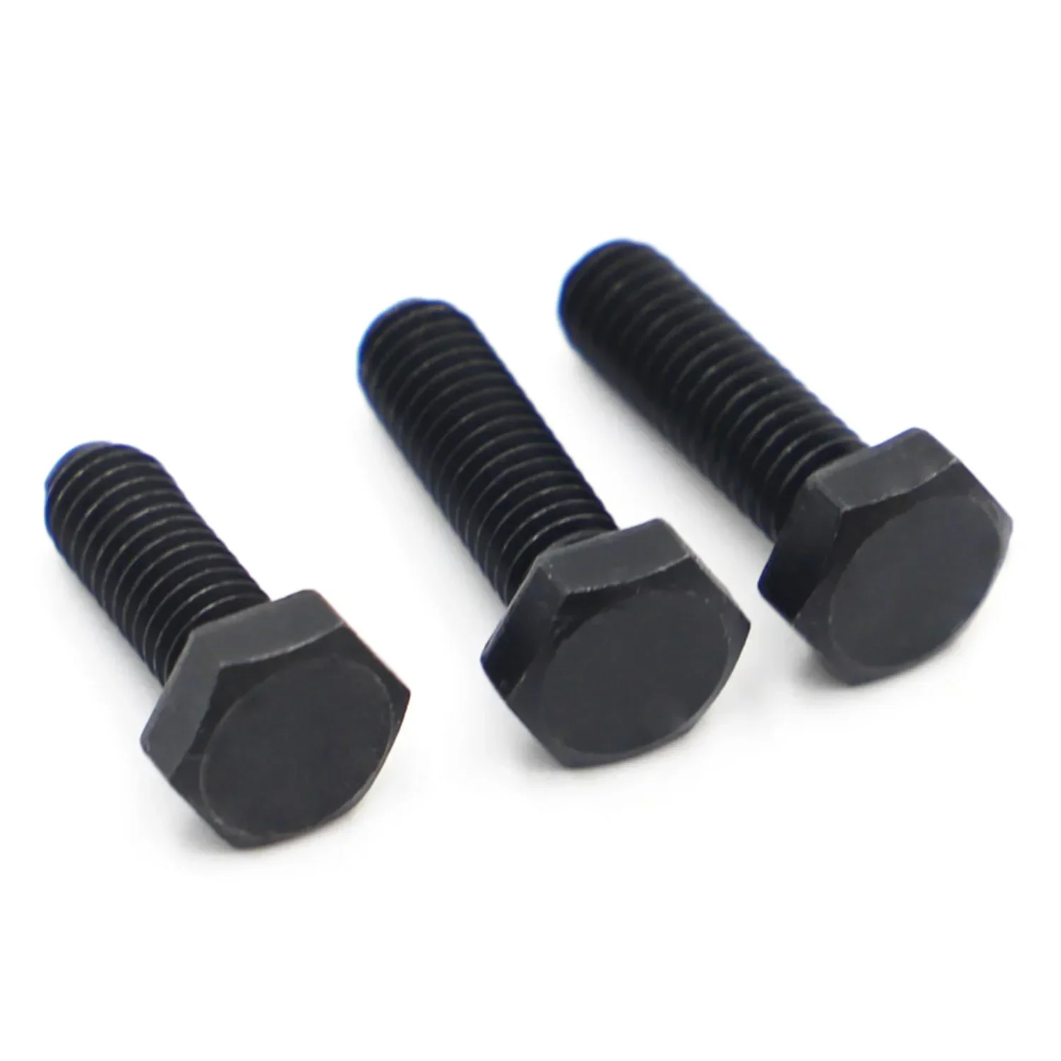 1-10pcs M5 M6 M8 M10 M12 Black Grade 8.8 Carbon Steel Metric Thread GB5783 DIN933 External Hex Hexagon Head Bolts Screws