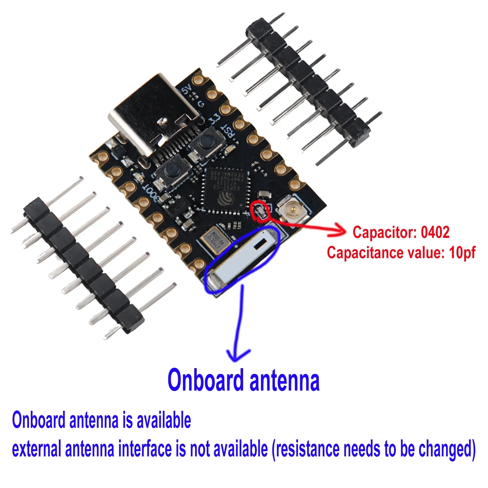 Mini scheda di sviluppo ESP32-C3 ESP32-C3_Mini_V1 Antenna WiFi Wi-Fi+BT 2.4G con cavo SMA 3DBI U.FL a SMA femmina