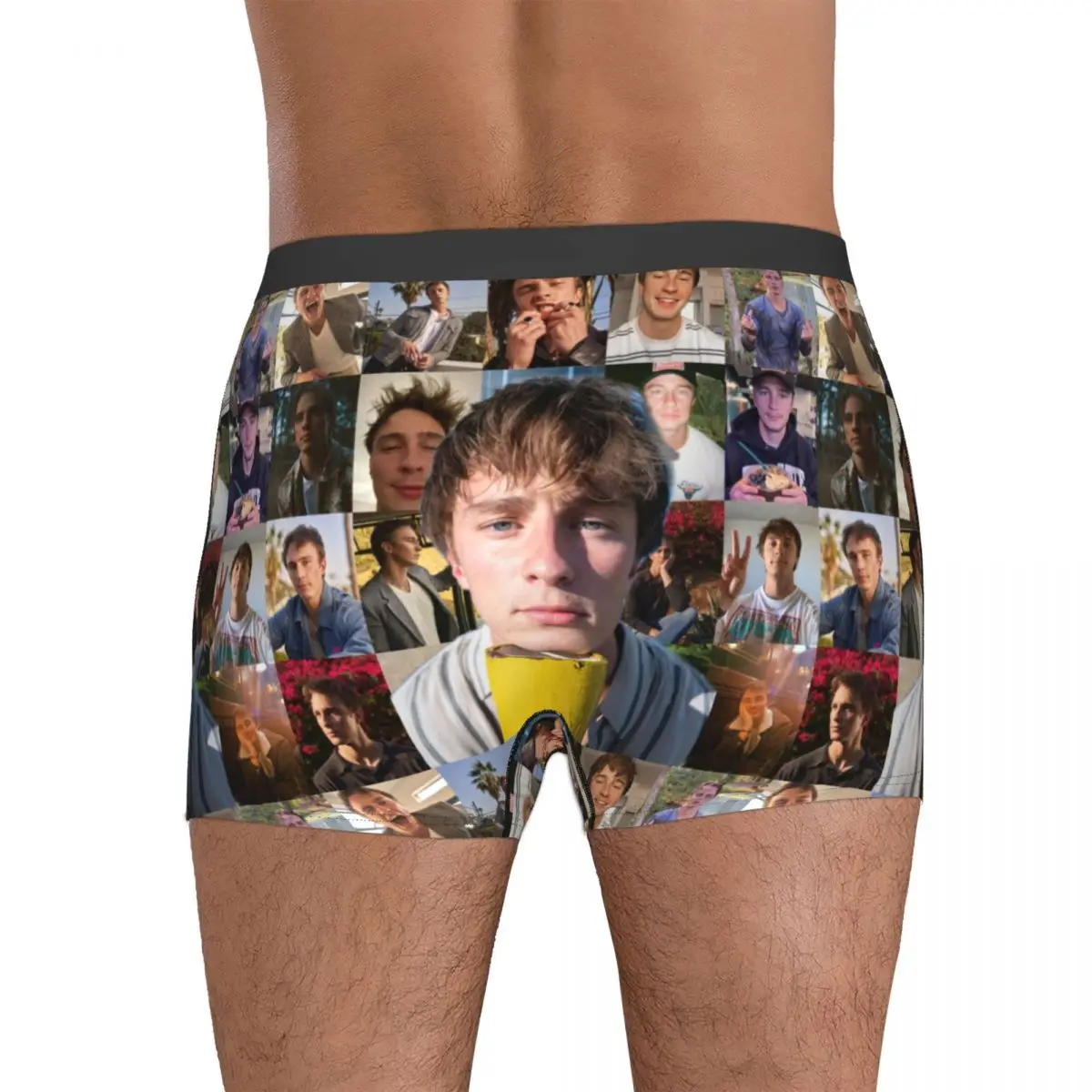 Mannen Drew Starkey Foto Collage Boxer Slips Shorts Slipje Ademend Ondergoed Mannelijke Sexy Plus Size Onderbroek