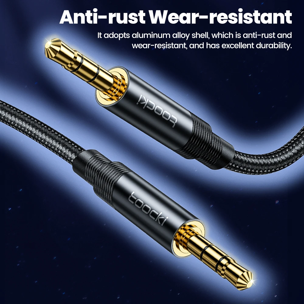 Toocki Audio Aux Cable 3.5mm Male to Male Jack Aux Cord For Car Headphone Audio Extension Speaker Wire For Samsung Xiaomi Laptop