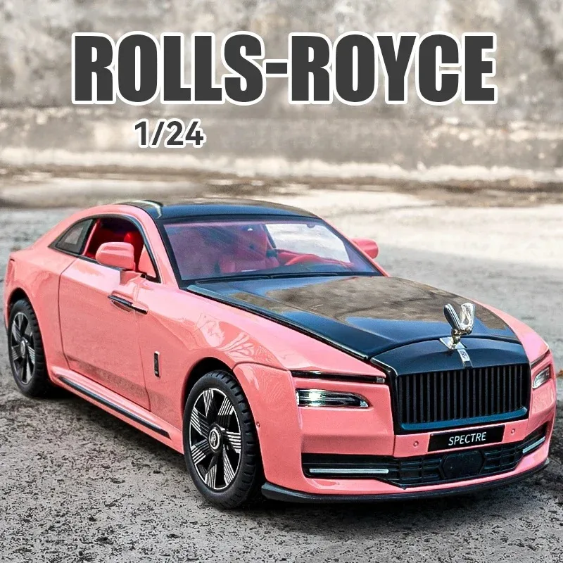 Simulation 1/24 Scale Rolls Royce Spectre Alloy Car Model Sound Light Collective Casting Metal Toys Vehicles Boys Voiture Enfant