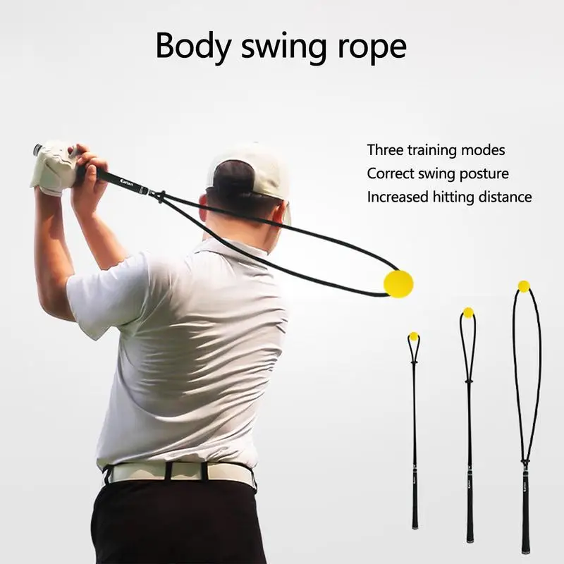 Golf Swing Practice Rope Golf Practice Swing Trainer Adjustable Golf Assistance Exercises Rope Golf Practice Supplies Accessory