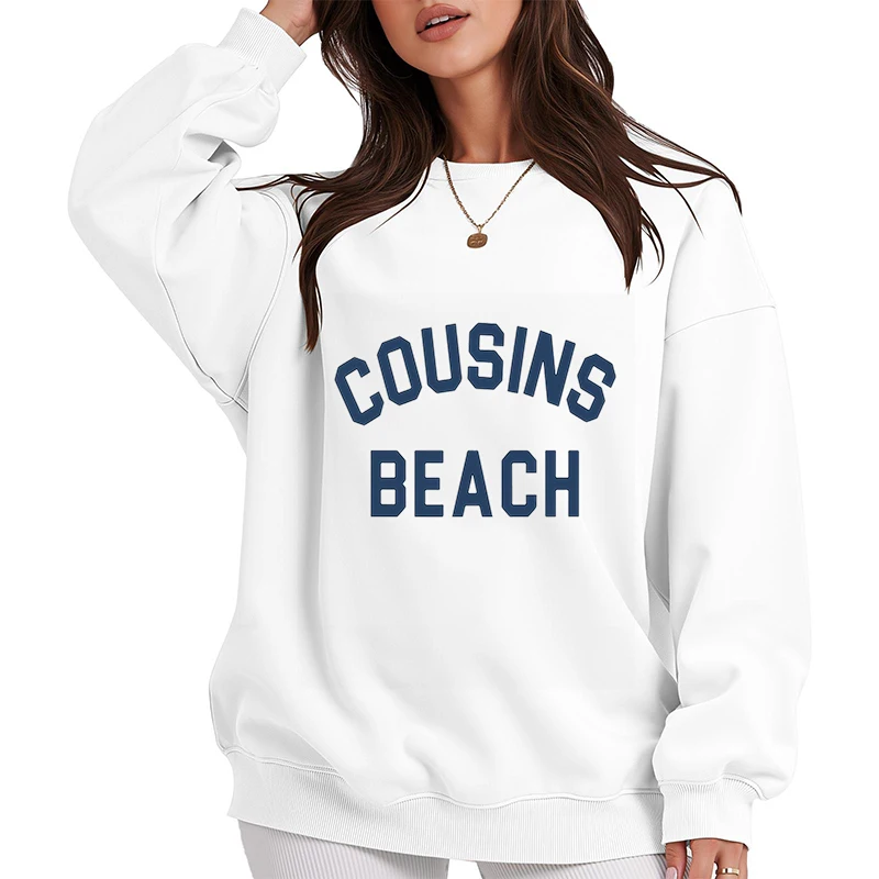 O verão eu virou bonito-cousins praia hoodies feminino menina o-pescoço outono inverno pulôveres gráficos moletom presente para fãs