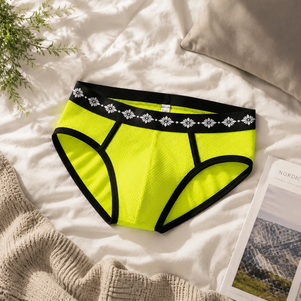Underpants Low-waist Men's Underwear Patchwork Breathable Panties Spots Style Men's Briefs Boy