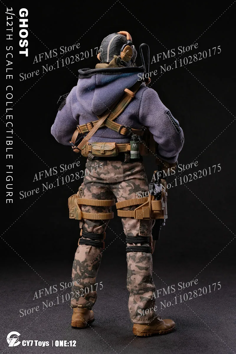 CY7 おもちゃ 1/12 スケールグッズフィギュアゴーストミニ軍事戦争