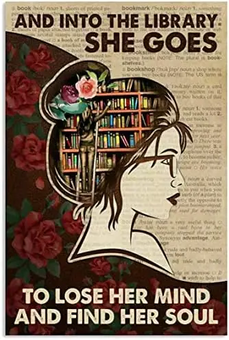 Vintage Wall Decor Books Lose Mind Find Soul Tin Sign Nostalgic Metal Sign Gun Retro Home Wall Decor 8x12 in Metal Signs sign