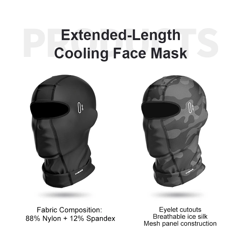 INBIKE Sommer-Gesichtsbedeckung zum Radfahren, kühlend, UV-blockierende Rennrad-Maske, Sturmhaube mit Eisseiden-Technologie für Fahrer, Motorradfahrer – Detail 9