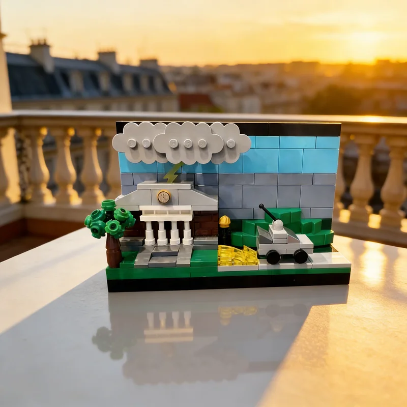 

Набор строительных блоков MOC Creator «Горный ущелье» (218 деталей), модель архитектурного объекта, рождественский подарок, развивающая игрушка, конструктор, подарок на день рождения