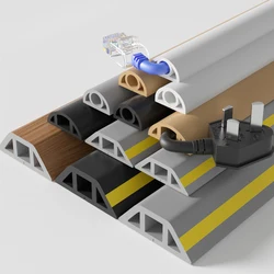 Cubierta de Cable antiextrusión de PVC, Protector de Cable de alimentación autoadhesivo, organizador de cables