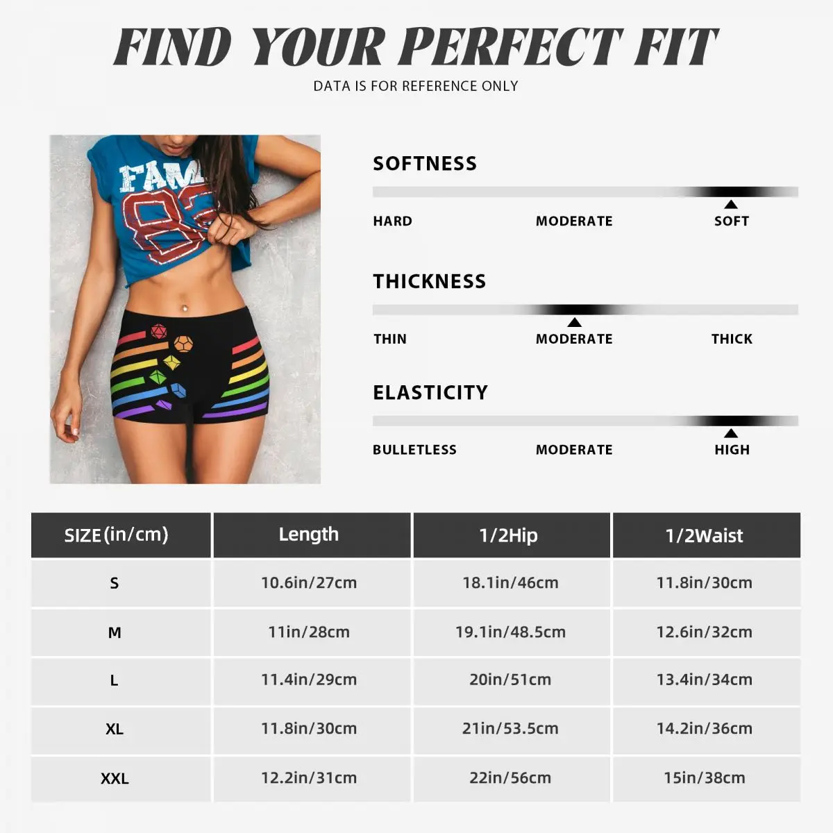 Custom Women's Rainbow Dice Set Workout Yoga Shorts Lesbian LGBT Gay Pride Athletic Gym Running Volleyball Shorts image 6