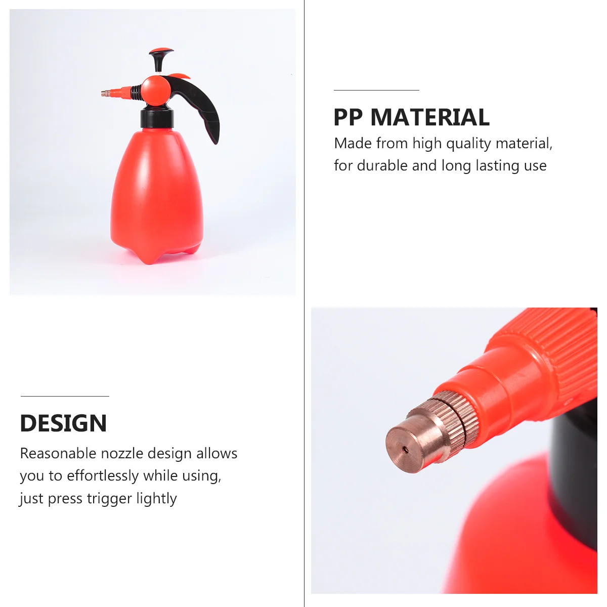 

1.5L Red Lightweight Plastic Sprayer For Garden Watering Car Cleaning Dead Corners Atomization Dispensing Holder Creative Spray