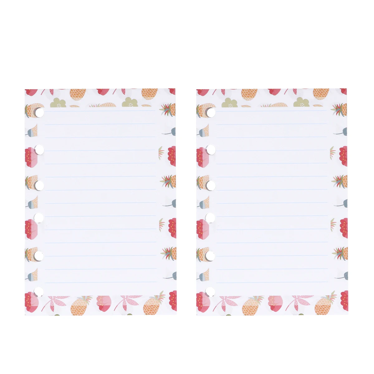 40 Sheets Planner Notepad Refills Filler Paper Cartoon Spiral Notebook 6 Holes Size Smooth Writing Drawing Travel Office Use