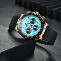 PAGANI DESIGN 40MM V2 Sky Blue Dial Classics Men Quartz Watches Sapphire Retro Chronograph Stainless Steel Waterproof Watch Men photo 4