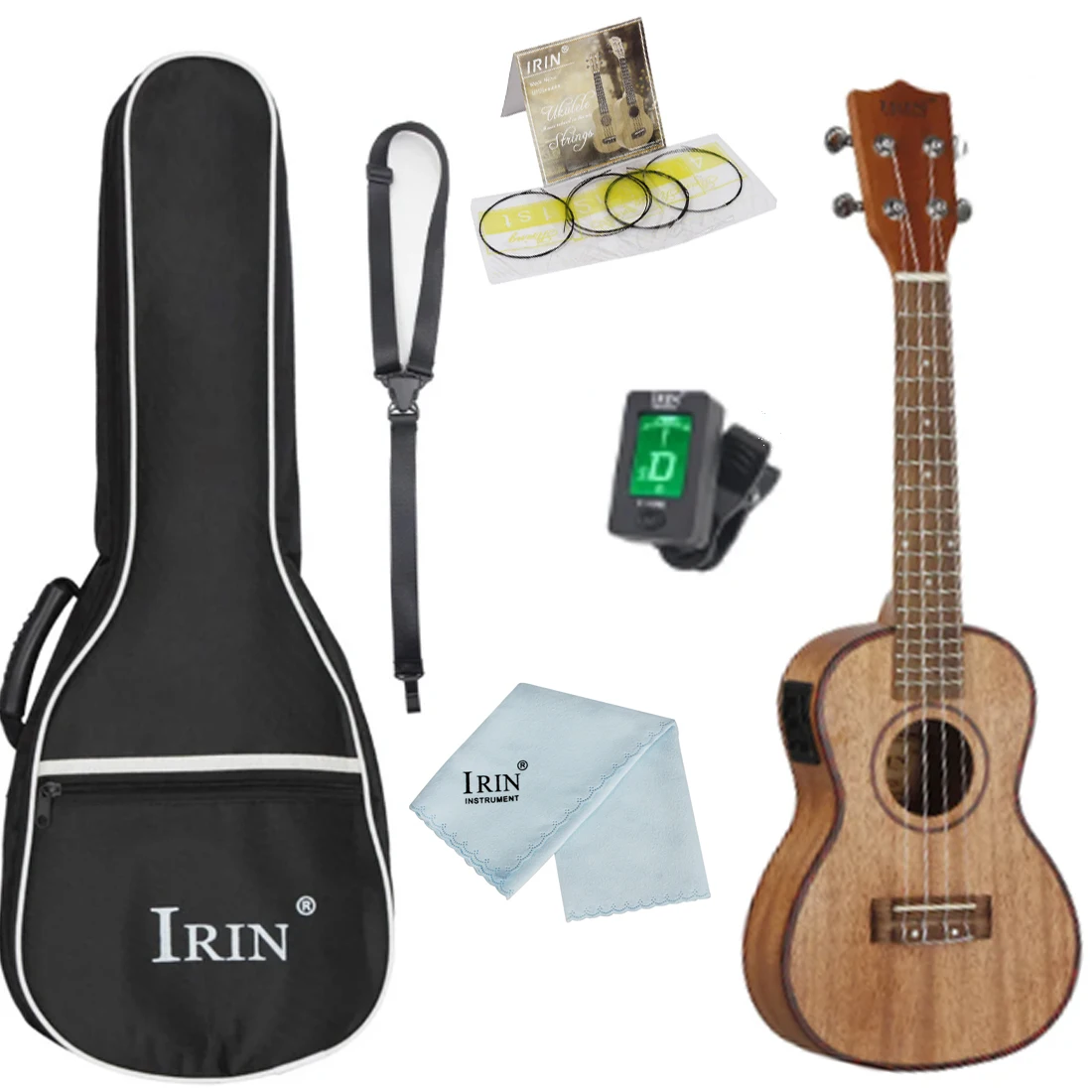 IRIN 24 Inch Ukulele 4 Strings Hawaiian Guitar Sapele Electroacoustic Ukulele With EQ Mini Guitar Stringed Musical Instrument