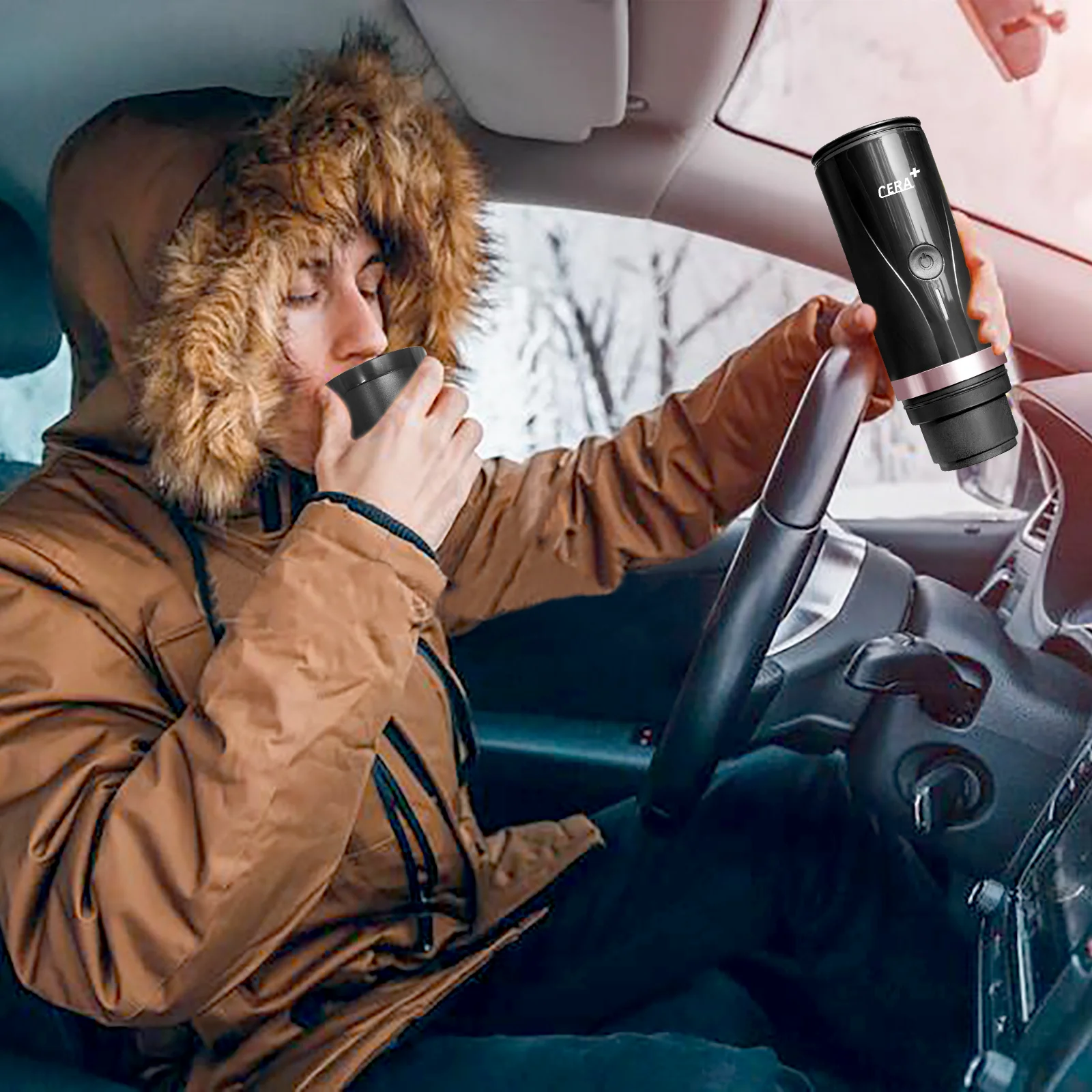 

For Cars Mini Car&home Coffee Machine Usb Car Homw Electric Espresso Coffee Machine Color Box ABS Resin + Aluminum Alloy 1 Pc