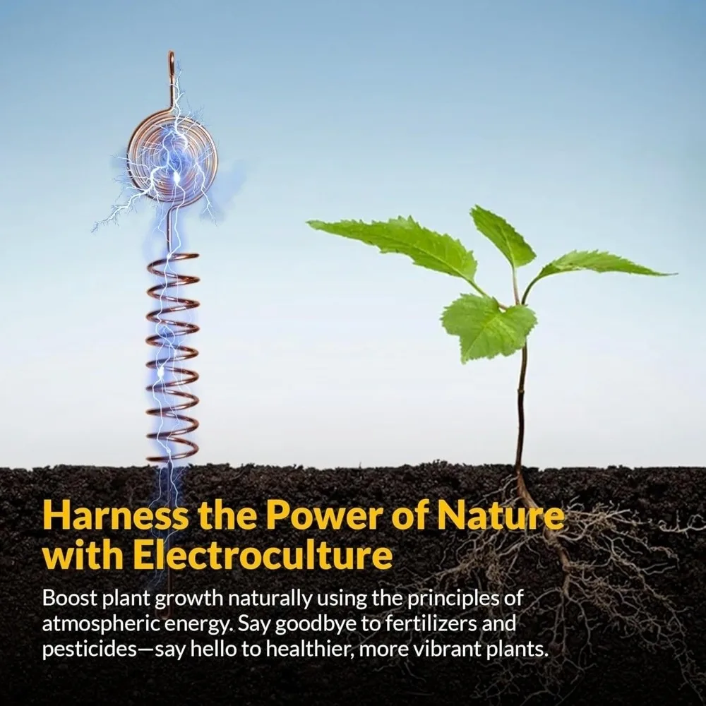 3 piquets de croissance pour plantes, électroculture, énergie orgonique, supports de plantes, tiges de fixation pour bonsaïs, plantes de jardin