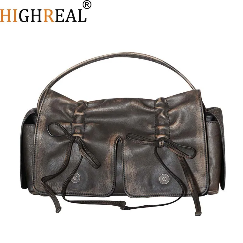 Shoulder Bags for Women Soft Water Leather Handbags Women Messenger Crossbody Bag European&American Style Vintage Retro Tote Bag