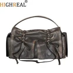 Shoulder Bags for Women Soft Water Leather Handbags Women Messenger Crossbody Bag European&American Style Vintage Retro Tote Bag