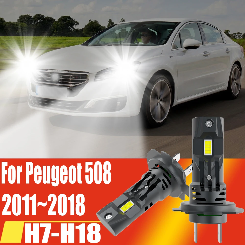 

2pcs H7 Led Headlight Canbus High Power Car Bulb 6000k White Auto Fog Lights Moto Turbo Diode Lamp 12v For Peugeot 508 2011~2018