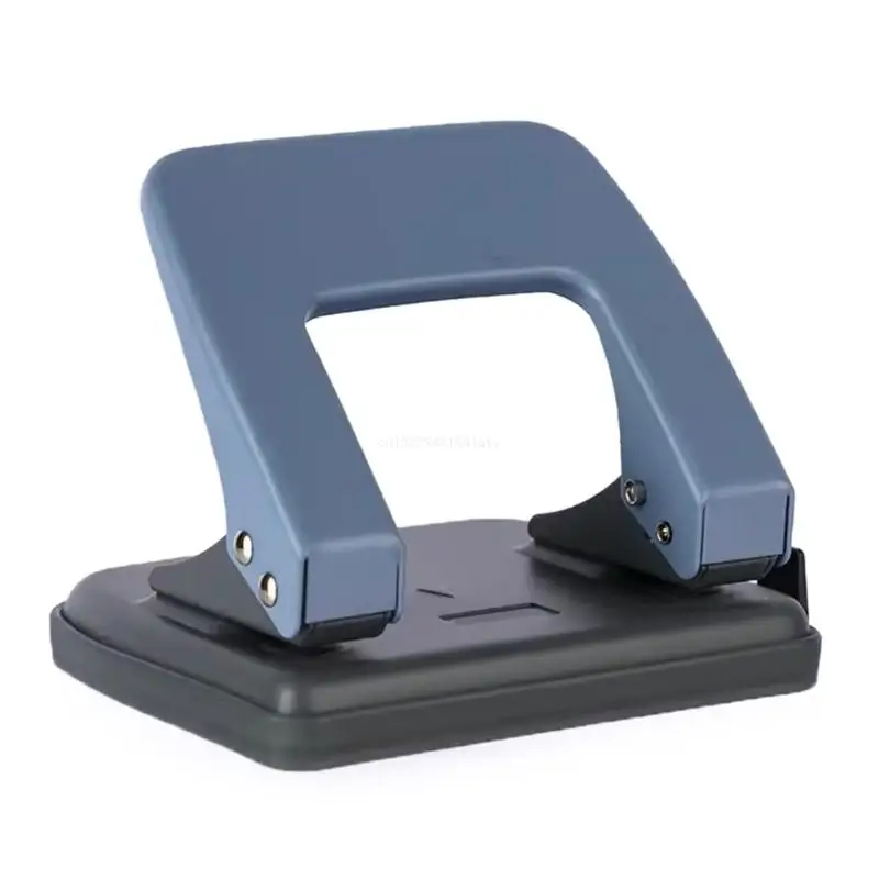 2-Hole Paper Hole Puncher with Chip Storage Tray Double Hole Punching Tool 20 Sheets Capacity for Paper Cardstick Sheet Dropship