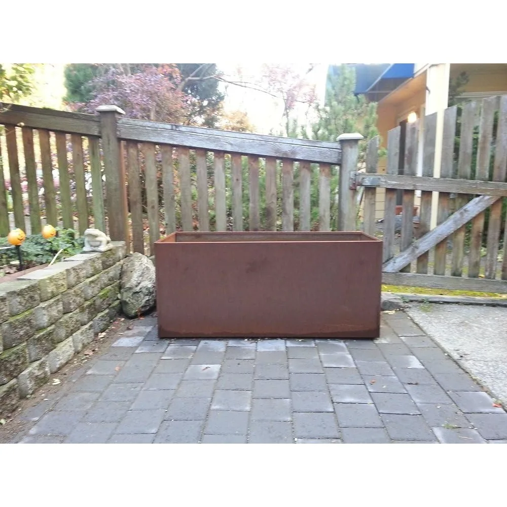 Corten Steel Trough Planter Garden Supplies Garden Pots & Planters Flower Pots & Planters Home & Garden