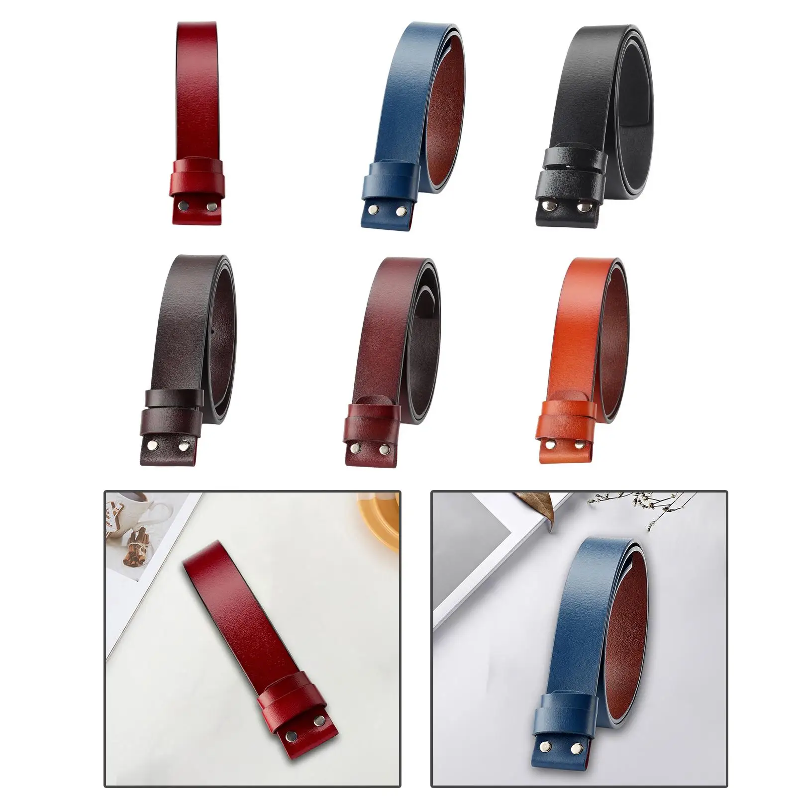 No Buckle Belt Belt Men without Buckle Casual Heavy Duty Western Belt Strap