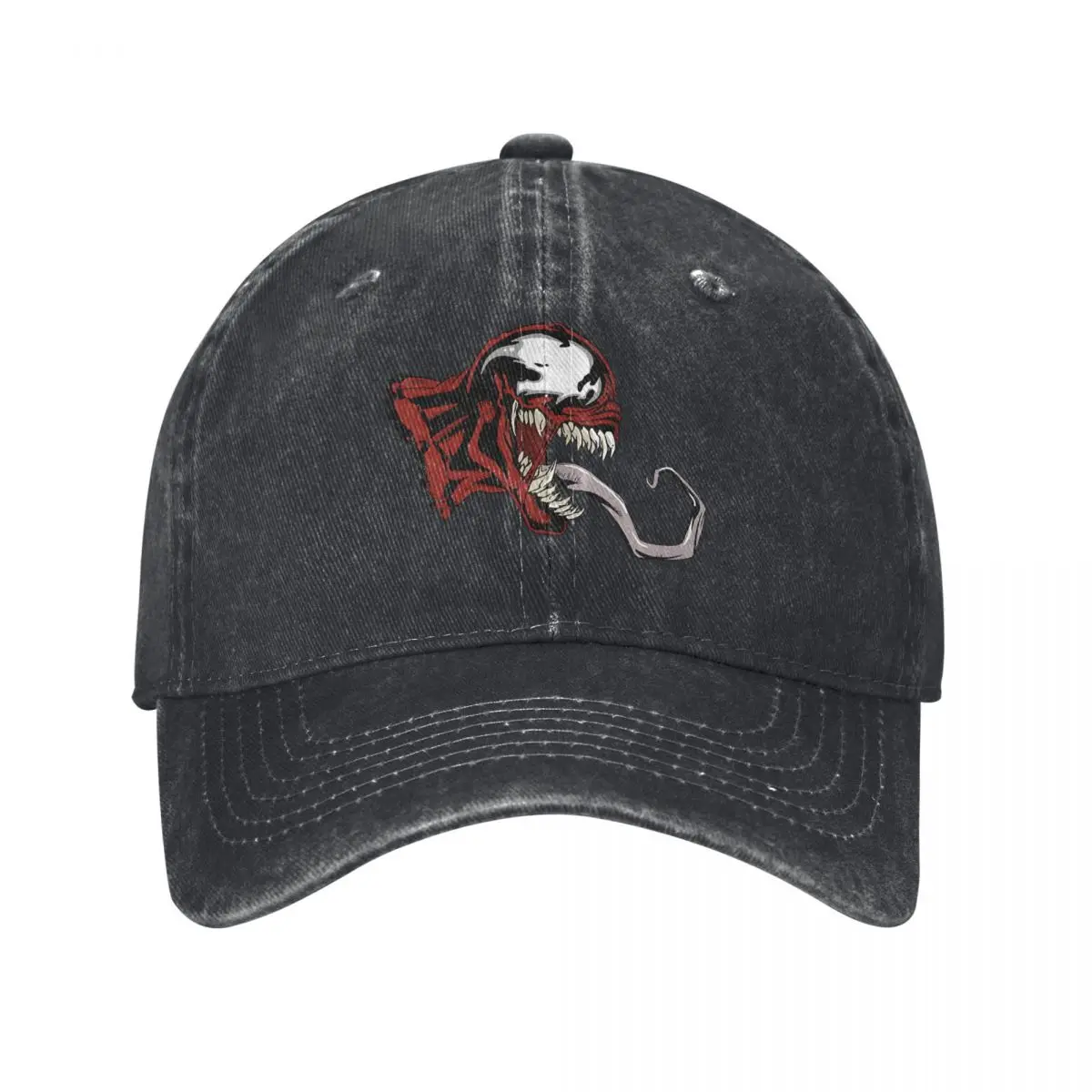 Washed Men's Baseball Cap Carnage Trucker Snapback Caps Dad Hat Marvel Venom Film Golf Hats