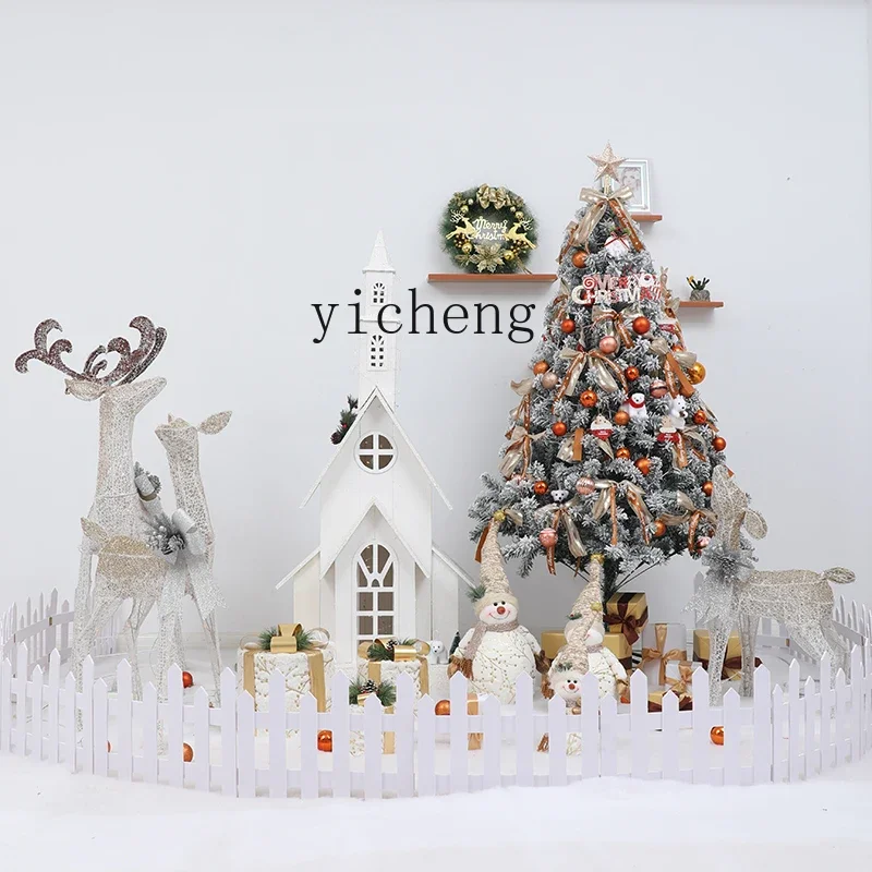 Christmas Large Shopping Mall Luminous Castle Scene Package Hotel Mall Decoration Suppliesu18