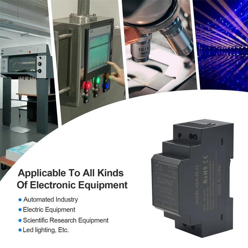 15 واط 30 واط 60 واط 100 واط 150 واط HDR DIN السكك الحديدية تحويل التيار الكهربائي التيار المتناوب 100-240 فولت إلى تيار مستمر 12 فولت 24 فولت جودة عالية HDR-15 HDR-30 HDR-60 HDR-100