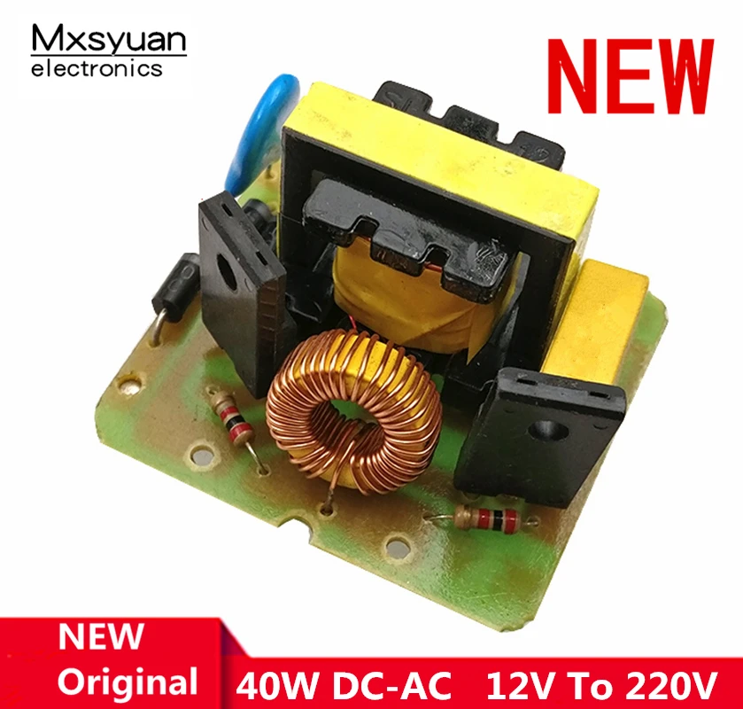 1pcs~5pcs/lot  40W DC-AC 12V To 220V Step-up Transformer Boost Module Inverter