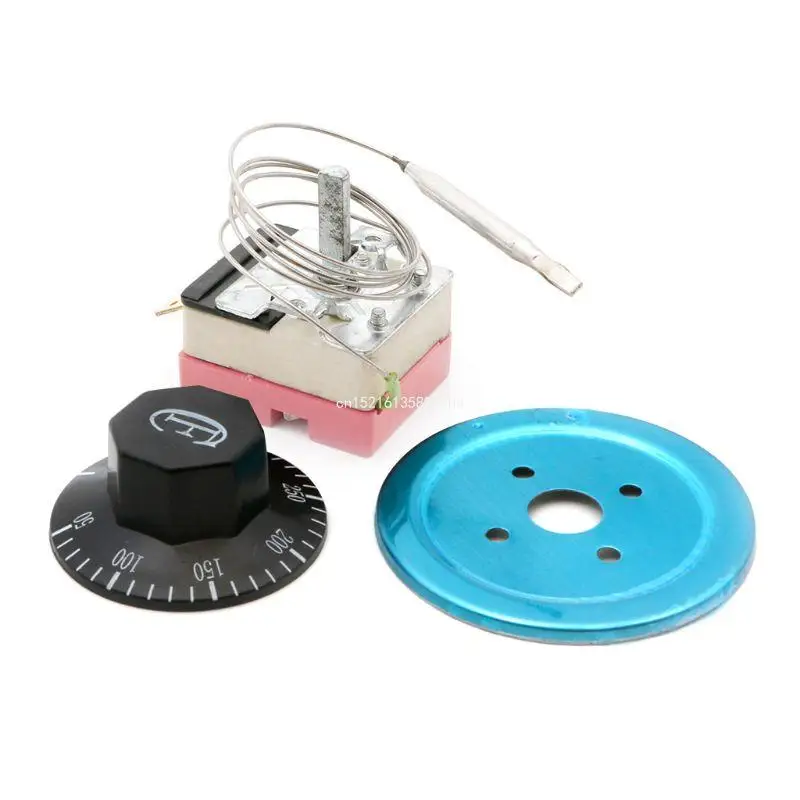 Dial อุณหภูมิเทอร์โมสวิทช์ควบคุมสำหรับเตาอบไฟฟ้า 16A 50-300C องศา Dropship
