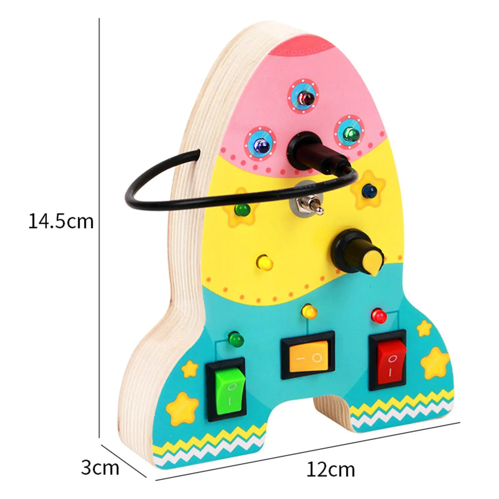 Tablero ocupado para niños, juguete Montessori con forma de cohete para avión, juguete de viaje para niños