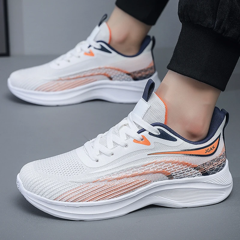 Спортивные туфли для пар, нескользящая повседневная обувь на толстой подошве, легкие и удобные кроссовки для занятий спортом на открытом воздухе больших размеров.