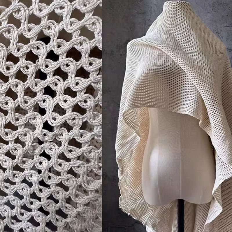 

Кремово-бежевые хлопковые клетчатые сетчатые тканевые сумки с цветочным принтом, одежда ручной работы, дизайнерский материал, устойчивая роскошная коллекция