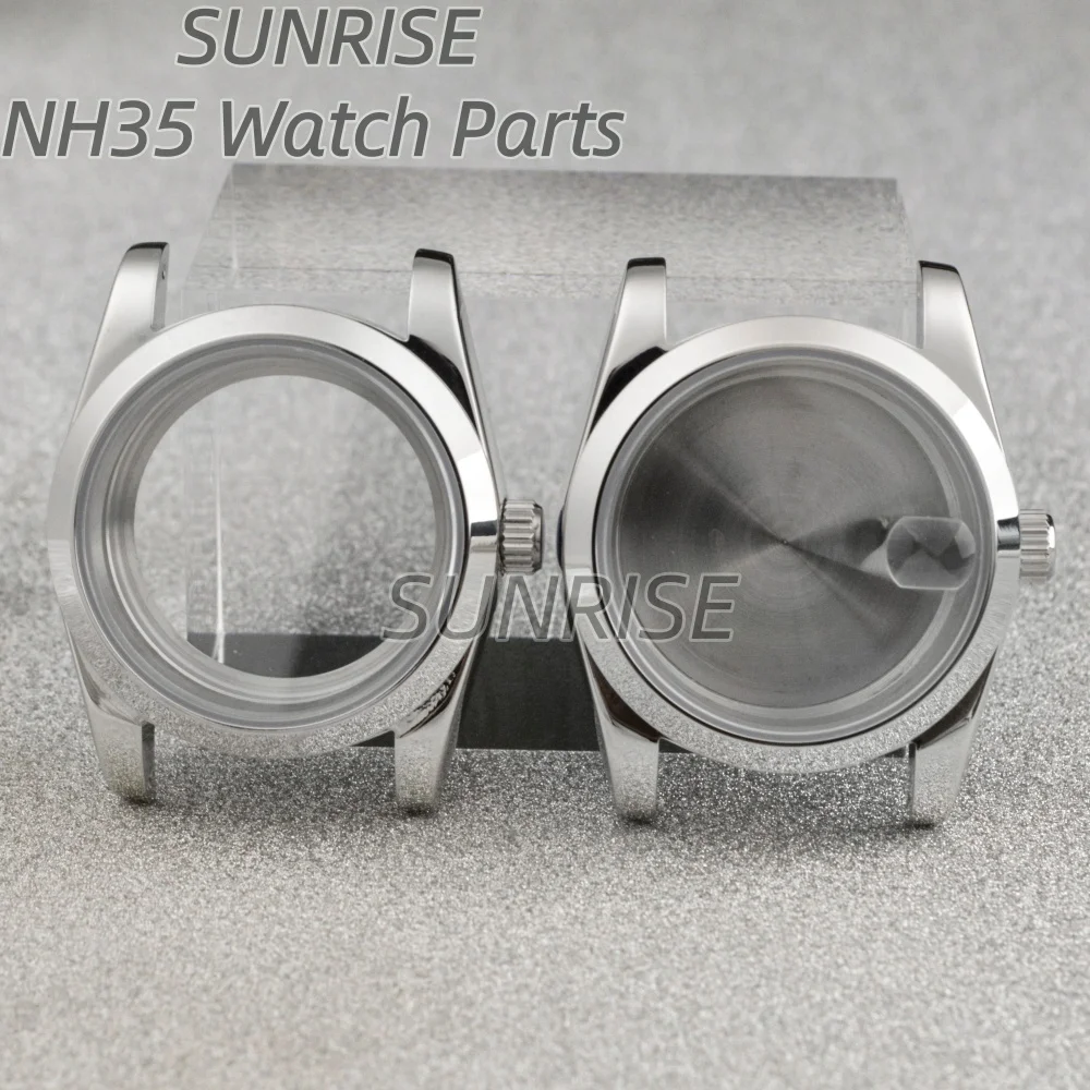 

41MM Watch Case 316L Solid Stainless Steel Case for Datejust NH34/NH35/NH36 Movement Sapphire 100m Waterproof Men Case 31mm Dial