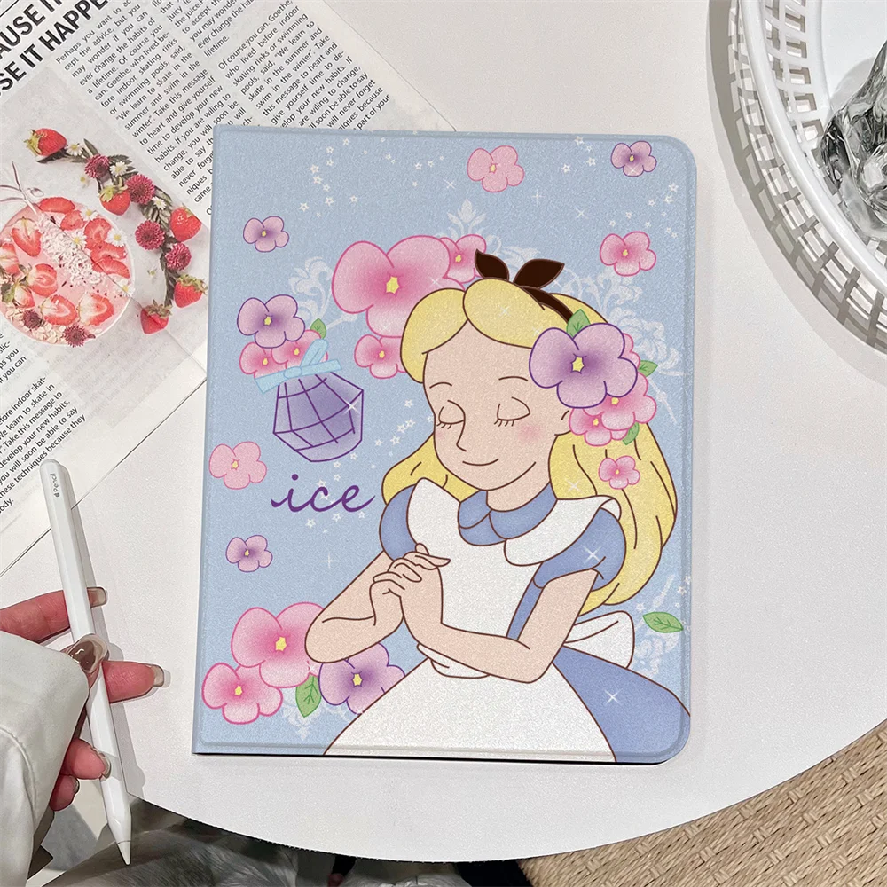 

Чехол «Алиса Принцесса» для iPad Air 11 2025 10 11 A16 9 8 7 Gen 10.2 9.7 Pro11 Air3 4 5 10,9 дюйма Mini с чехлом-держателем для карандашей
