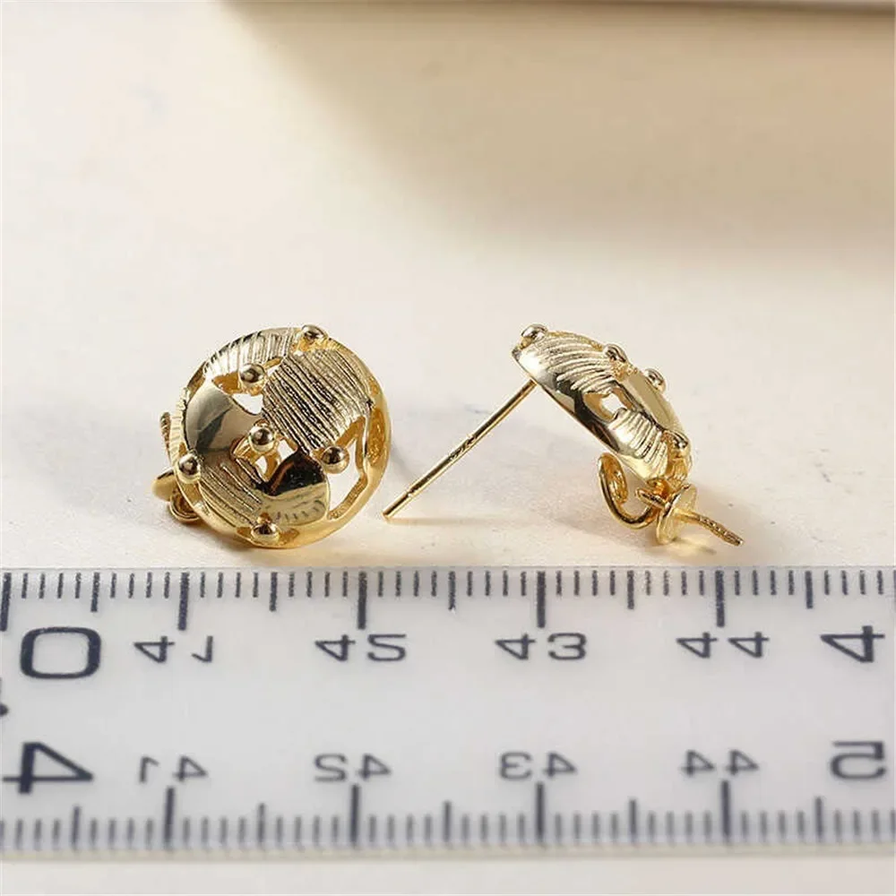 

S925 Sterling Silver Pearl Earring Settings DIY Jewelry Making Supplies Blank Earring Posts for Handcrafted Accessories No Pearl