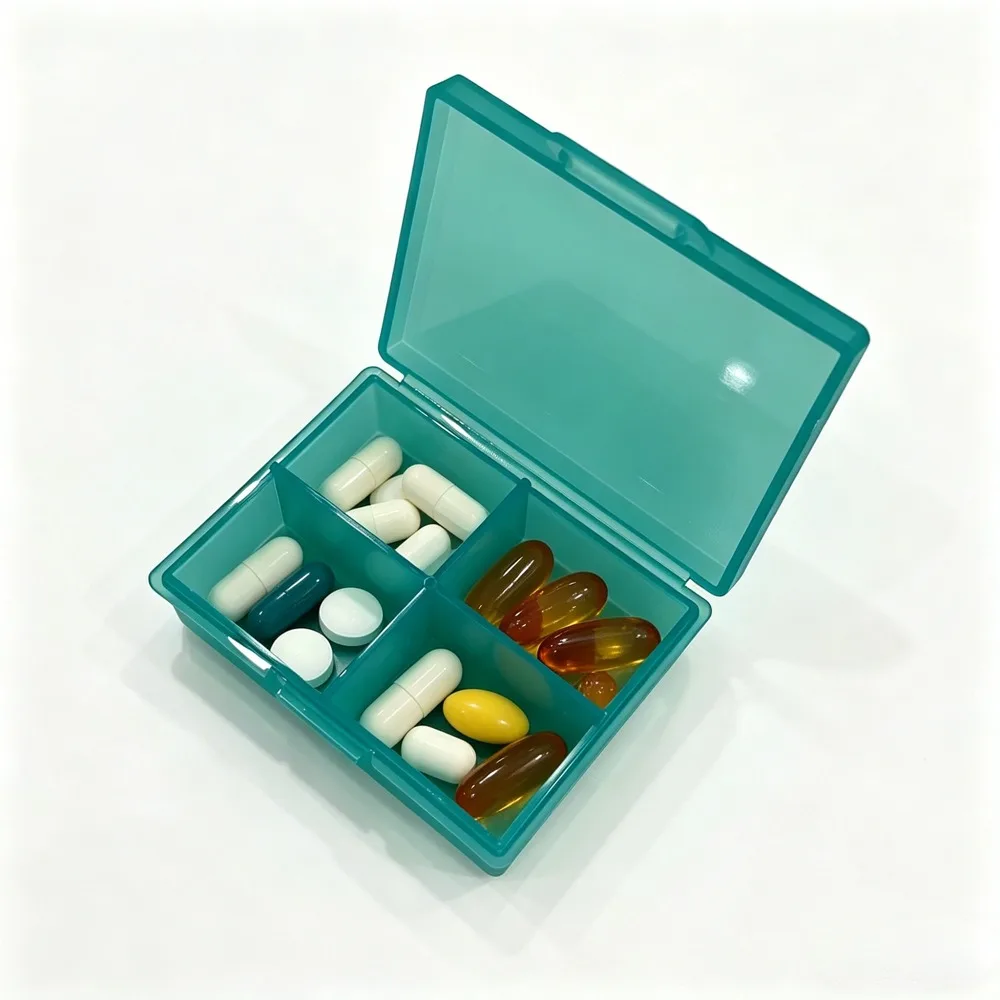 New Hot Small Portable Travel Pill Organizer Storage  Medicine Container 4/8 Grids Box Case for Vitamins Supplements Fish Oils