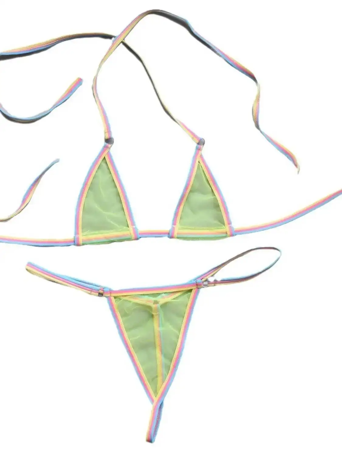 Minimalist And Ultra Mini Bikini Girl Thong Sexy Swimsuit And Charming High Three-point Style Couple Bed Game Bikinis Women HLL7