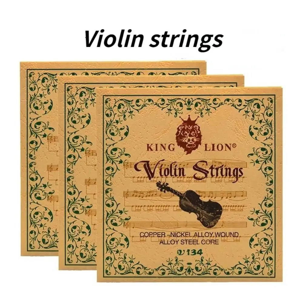 Playing String V134 King Lion Violin String Steel Core Copper-Nickel Violin String Set Universal Winding Music Class