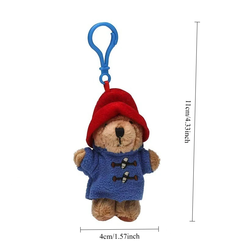 

11cm Anime Cartoon Paddingtons Gentle Beared toy Kawaii Small Bear Stuffed High Quality Children Christmas Birthday Gifts