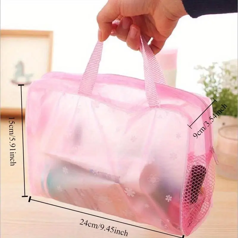 1pc Cosmetic Toiletry Bathing Storage Bag Travel Beach Makeup Pouch Organizer
