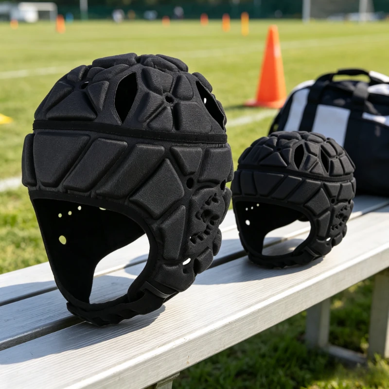 Youth Kids Training Cap Soft Protective Helmet Rugby Helmet Headguard Headgear Soccer Cap Head Protector Football Helmet