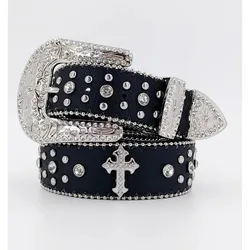 European And American Christmas Cross Belt For Women With Diamonds, Fashionable And Versatile, Party Nightclub Jeans Belt